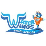 Water Wings Logo with Dolphin